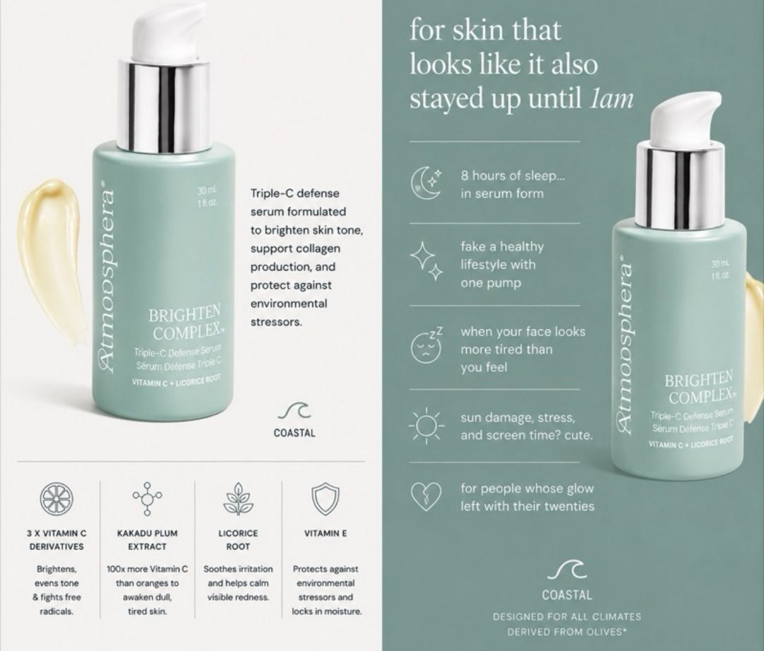 atmosphera - brighten complex - clean skincare